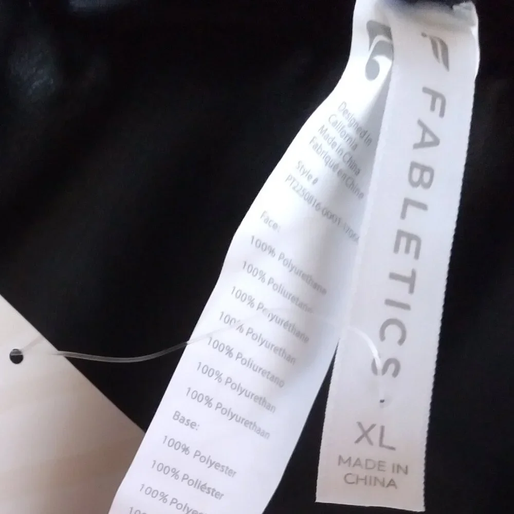 Elegant Vegan Leather Pants, Fabletics, Size - XL - Picture 5 of 6